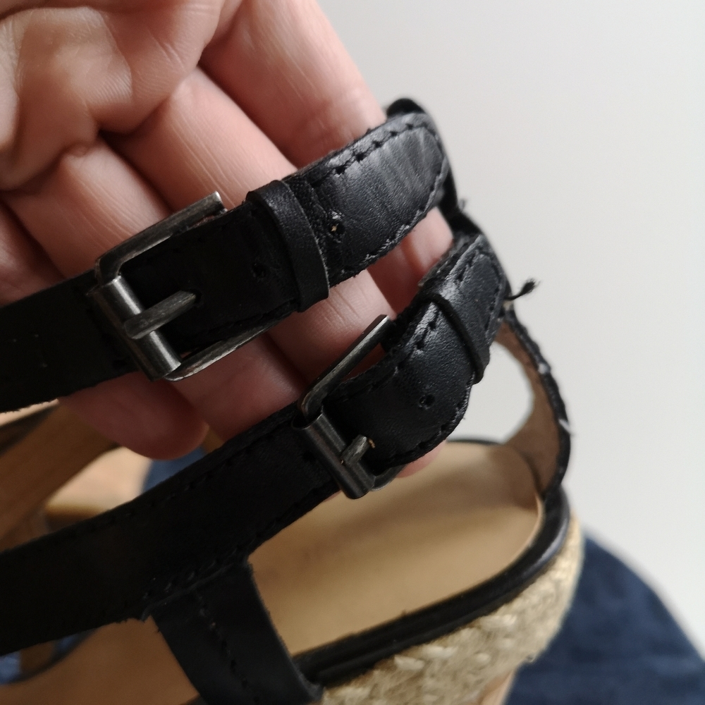 Nine West "Namiah" Strappy Sandals/Cork Wedge /7.5 - Picture 9 of 12